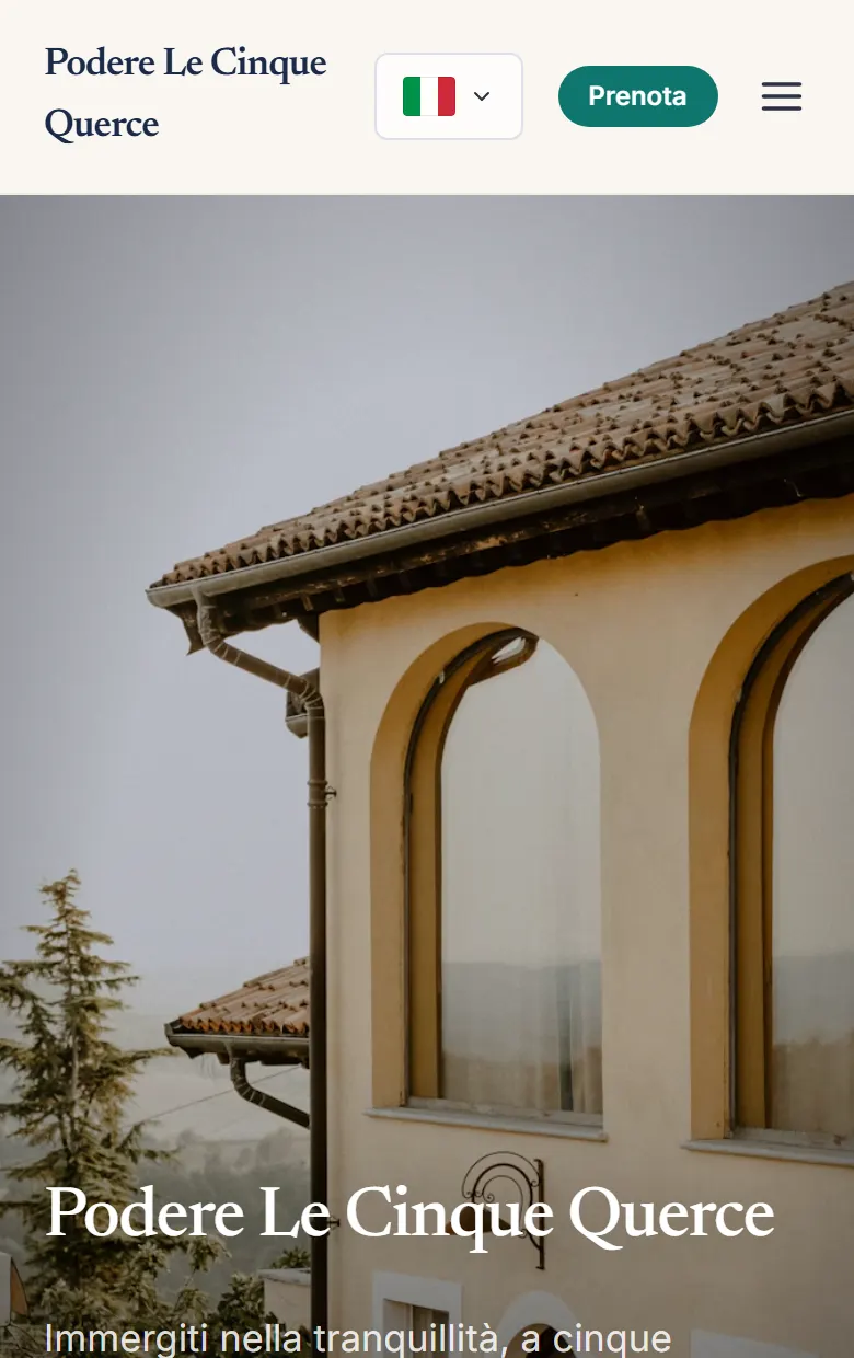 Il sito demo di Podere Le Cinque Querce